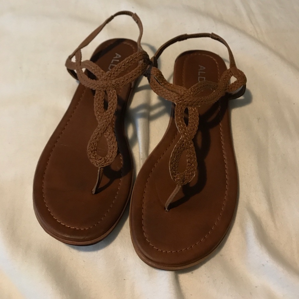 Aldo brown woven sandals